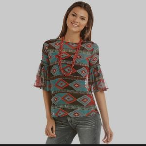 Aztec Print Women's Shirt XS
